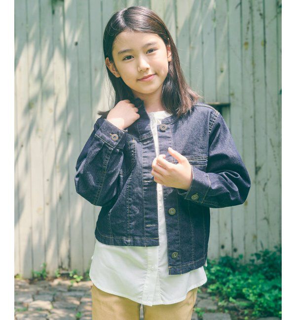 ikka kids「ＬＫメッシュデニムバンドカラーＪＫ」|その他|