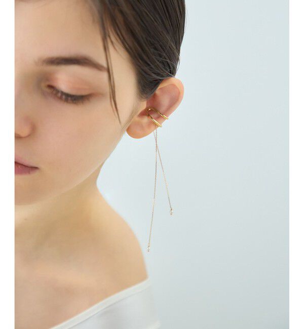 ete「[アシンメトリー] ナチュラルストーン イヤーカフ」|イヤーカフ|