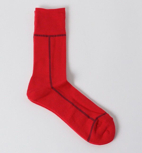 UNITED ARROWS green label relaxing「＜CHICSTOCKS＞ライン ソックス」|ソックス|RED