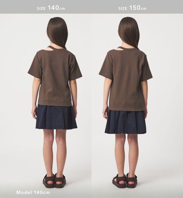UNITED ARROWS green label relaxing「【WEB限定】ネック スリットTシャツ 100cm-160cm」|Tシャツ・カットソー|