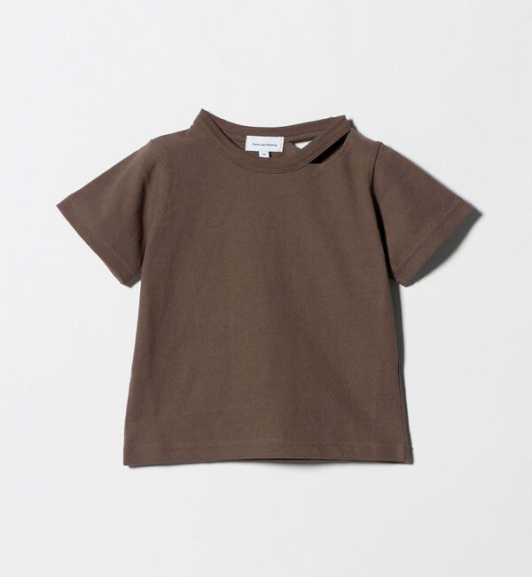 UNITED ARROWS green label relaxing「【WEB限定】ネック スリットTシャツ 100cm-160cm」|Tシャツ・カットソー|