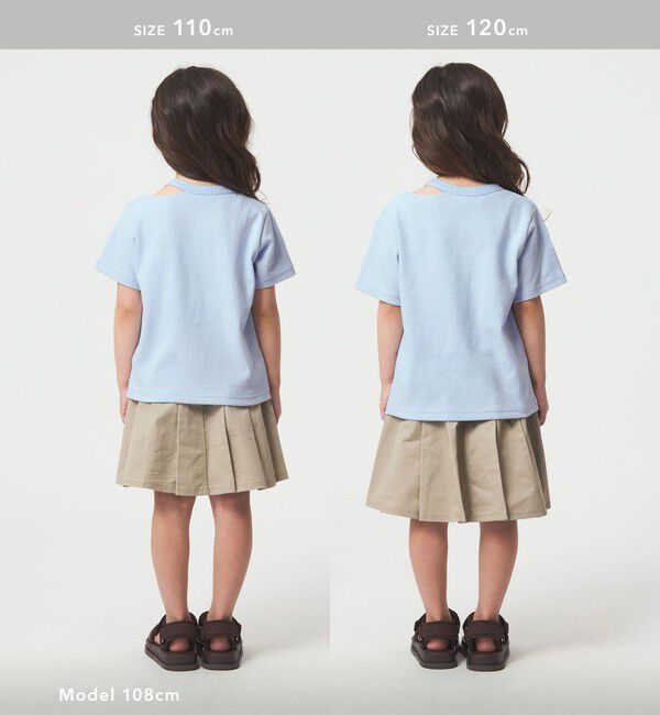 UNITED ARROWS green label relaxing「【WEB限定】ネック スリットTシャツ 100cm-160cm」|Tシャツ・カットソー|