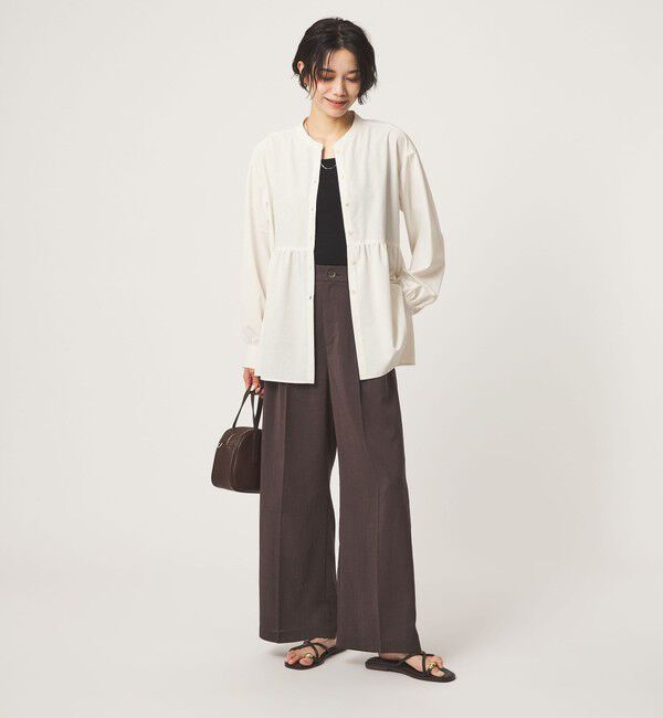 UNITED ARROWS green label relaxing「［size SHORTあり］ペプラム ブラウス マシンウォッシャブル 吸水速乾 通気性 UVカット」|シャツ・ブラウス|