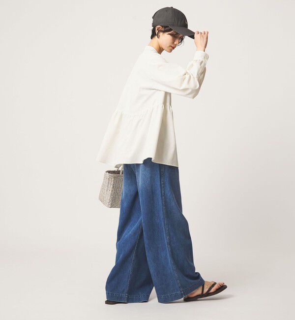 UNITED ARROWS green label relaxing「［size SHORTあり］ペプラム ブラウス マシンウォッシャブル 吸水速乾 通気性 UVカット」|シャツ・ブラウス|