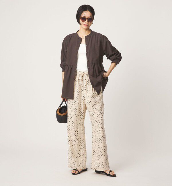 UNITED ARROWS green label relaxing「［size SHORTあり］ペプラム ブラウス マシンウォッシャブル 吸水速乾 通気性 UVカット」|シャツ・ブラウス|