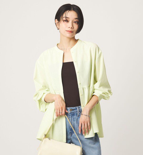 UNITED ARROWS green label relaxing「［size SHORTあり］ペプラム ブラウス マシンウォッシャブル 吸水速乾 通気性 UVカット」|シャツ・ブラウス|