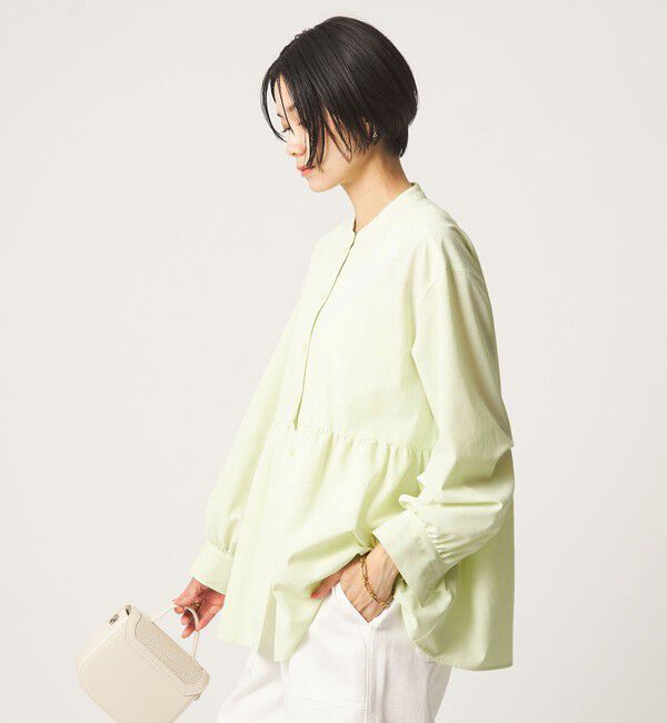 UNITED ARROWS green label relaxing「［size SHORTあり］ペプラム ブラウス マシンウォッシャブル 吸水速乾 通気性 UVカット」|シャツ・ブラウス|