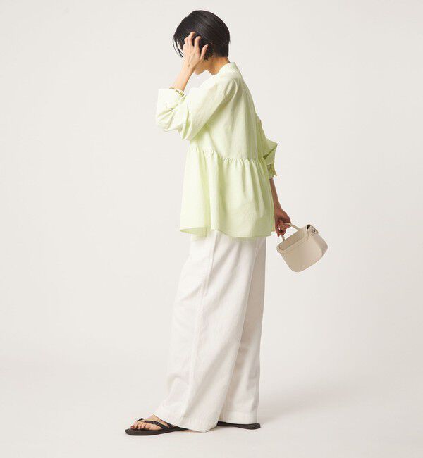UNITED ARROWS green label relaxing「［size SHORTあり］ペプラム ブラウス マシンウォッシャブル 吸水速乾 通気性 UVカット」|シャツ・ブラウス|