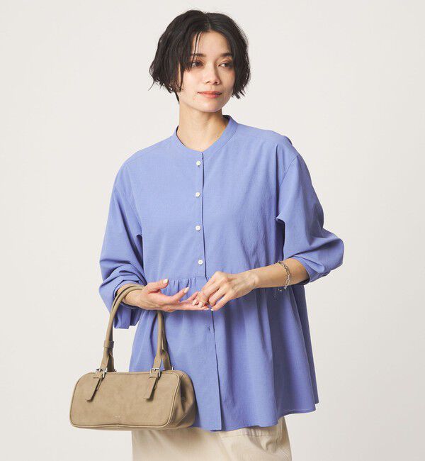 UNITED ARROWS green label relaxing「［size SHORTあり］ペプラム ブラウス マシンウォッシャブル 吸水速乾 通気性 UVカット」|シャツ・ブラウス|