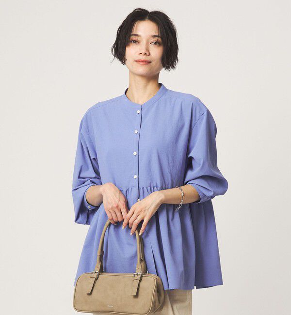UNITED ARROWS green label relaxing「［size SHORTあり］ペプラム ブラウス マシンウォッシャブル 吸水速乾 通気性 UVカット」|シャツ・ブラウス|