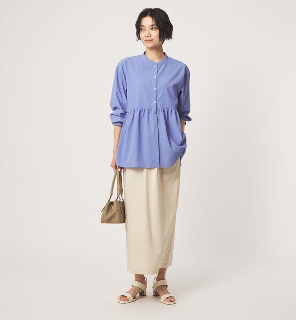 UNITED ARROWS green label relaxing「［size SHORTあり］ペプラム ブラウス マシンウォッシャブル 吸水速乾 通気性 UVカット」|シャツ・ブラウス|
