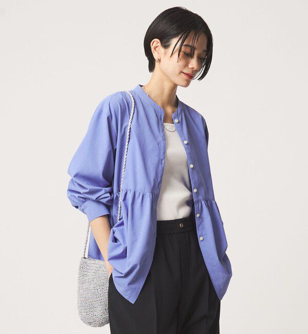 UNITED ARROWS green label relaxing「［size SHORTあり］ペプラム ブラウス マシンウォッシャブル 吸水速乾 通気性 UVカット」|シャツ・ブラウス|