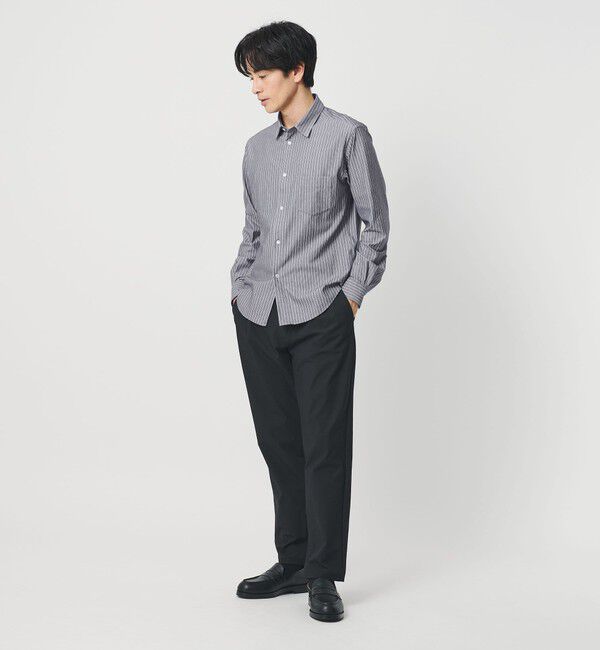 BEAUTY&YOUTH UNITED ARROWS「クイック ストレッチ ストライプ レギュラー シャツ SLIM型 吸水速乾機能付き」|シャツ・ブラウス|