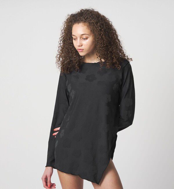 BEAUTY&YOUTH UNITED ARROWS「＜Lepidos＞フラワー ジャガード ラッシュガード」|スポーツ|BLACK