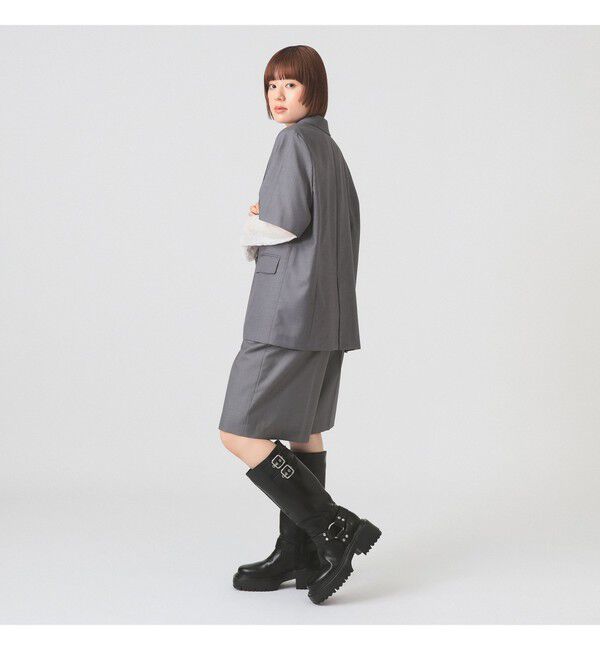 Ray BEAMS 「4ボタン ダブル ハーフスリーブ ジャケット 26SS」|テーラードジャケット|