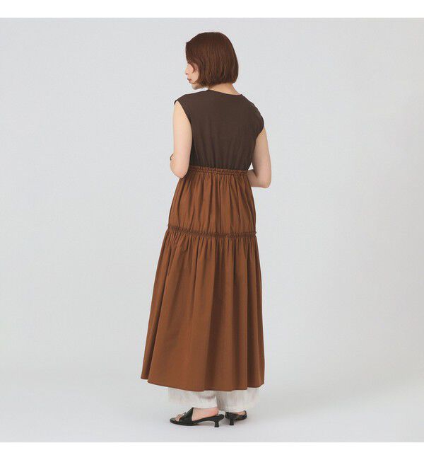 Ray BEAMS 「ティアード 切り替え フレンチ スリーブ ワンピース」|ワンピース|