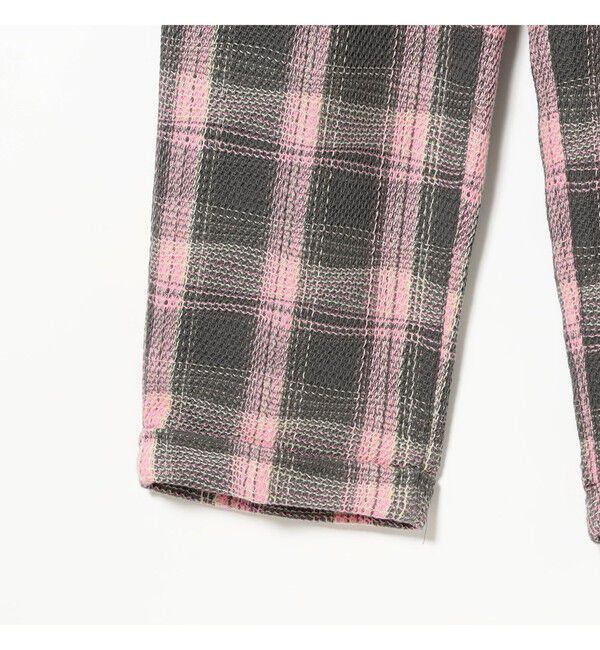 BEAMS PLUS「2 Pleats Relax Trousers Waffle Plaid」|チノ|