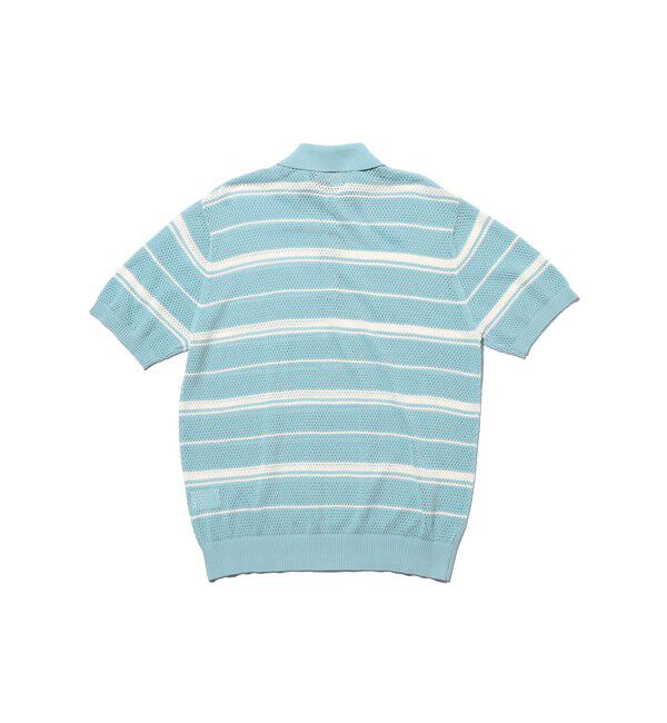 BEAMS PLUS「Mesh Polo Stripe」|ポロシャツ|
