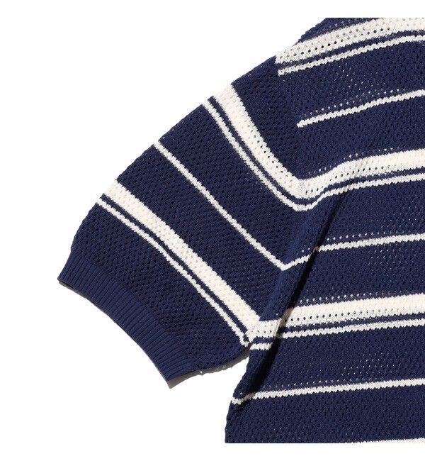 BEAMS PLUS「Mesh Polo Stripe」|ポロシャツ|