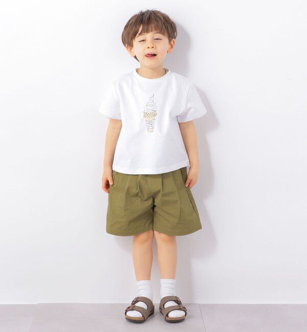 SHIPS any「SHIPS any: ドローイング プリント 半袖 Tシャツ <KIDS>」|Tシャツ・カットソー|