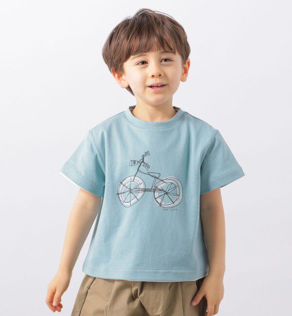 SHIPS any「SHIPS any: ドローイング プリント 半袖 Tシャツ <KIDS>」|Tシャツ・カットソー|