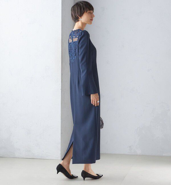 SHIPS for women「troisiemeCHACO:レース 切替 ワンピース（セレモニー対応可）」|ワンピース|