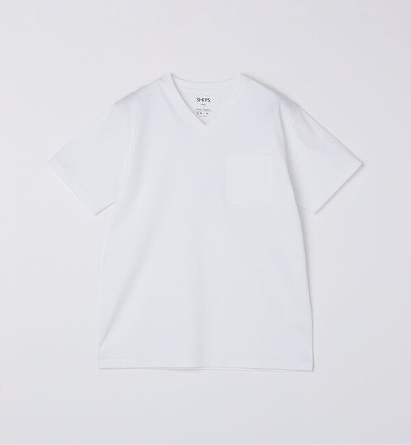 SHIPS Colors 「SHIPS Colors:〈接触冷感〉シルケット コットン Vネック TEE◇」|Tシャツ・カットソー|