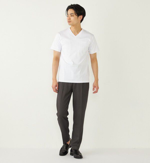 SHIPS Colors 「SHIPS Colors:〈接触冷感〉シルケット コットン Vネック TEE◇」|Tシャツ・カットソー|