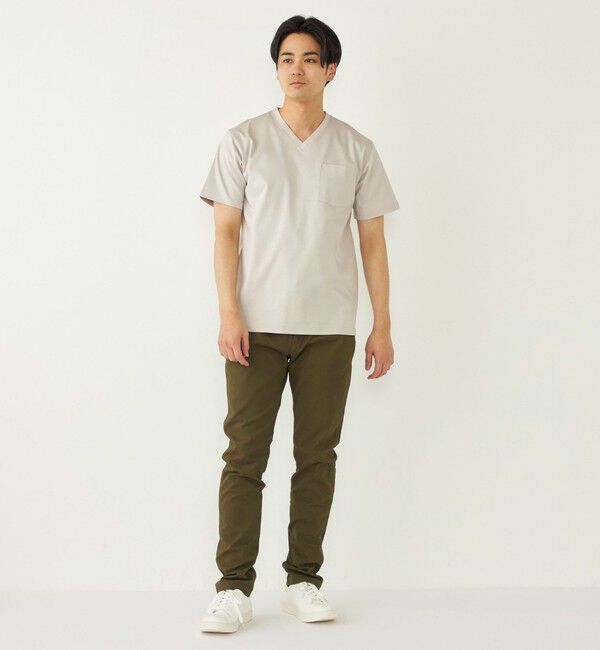 SHIPS Colors 「SHIPS Colors:〈接触冷感〉シルケット コットン Vネック TEE◇」|Tシャツ・カットソー|