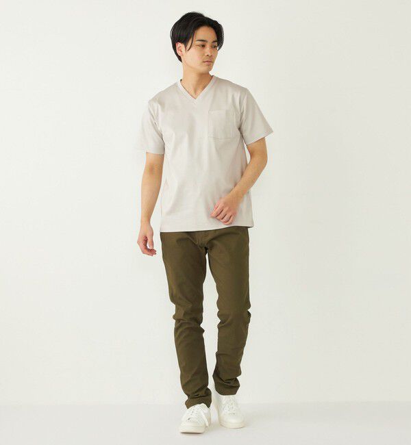 SHIPS Colors 「SHIPS Colors:〈接触冷感〉シルケット コットン Vネック TEE◇」|Tシャツ・カットソー|