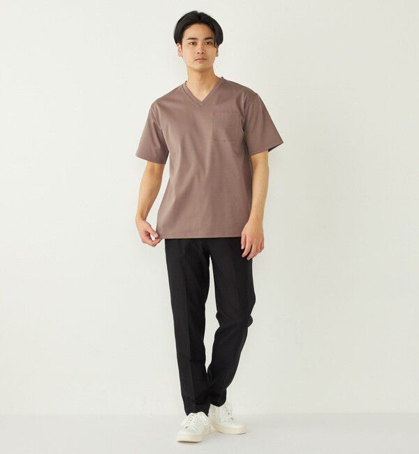 SHIPS Colors 「SHIPS Colors:〈接触冷感〉シルケット コットン Vネック TEE◇」|Tシャツ・カットソー|