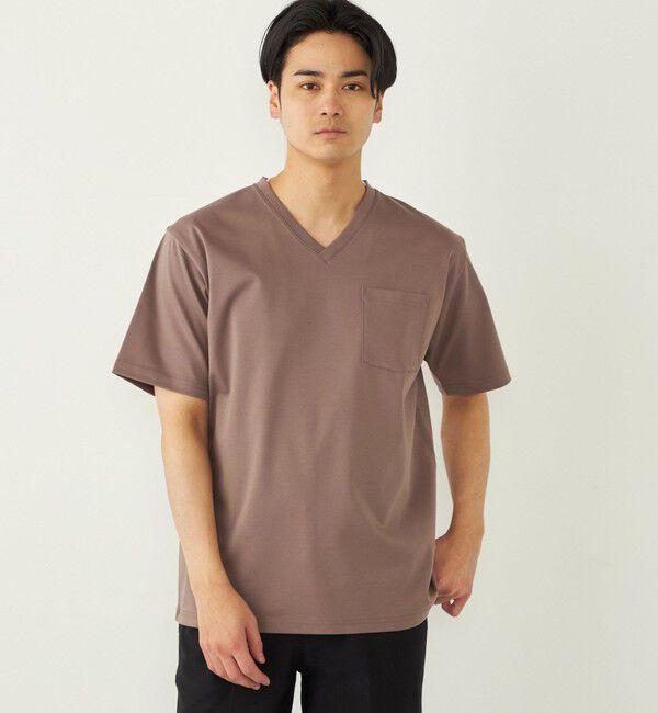 SHIPS Colors 「SHIPS Colors:〈接触冷感〉シルケット コットン Vネック TEE◇」|Tシャツ・カットソー|
