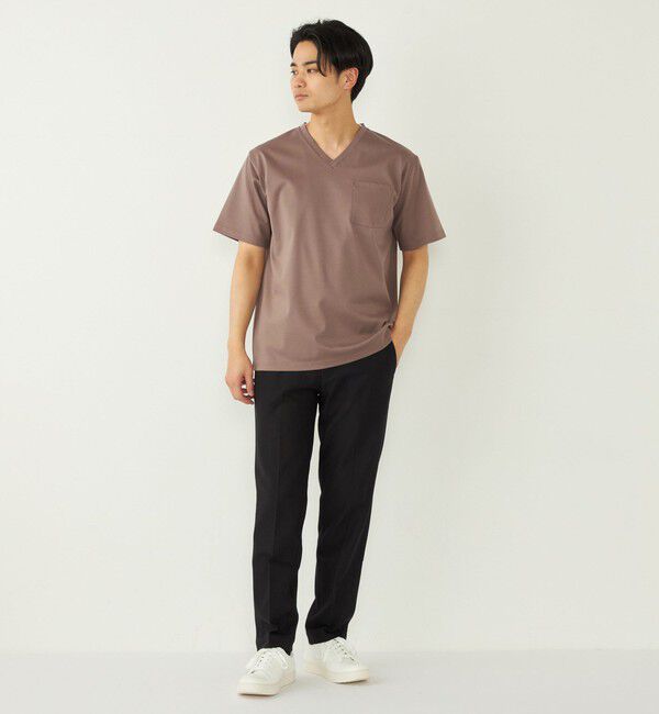 SHIPS Colors 「SHIPS Colors:〈接触冷感〉シルケット コットン Vネック TEE◇」|Tシャツ・カットソー|