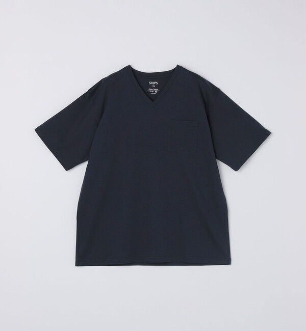 SHIPS Colors 「SHIPS Colors:〈接触冷感〉シルケット コットン Vネック TEE◇」|Tシャツ・カットソー|