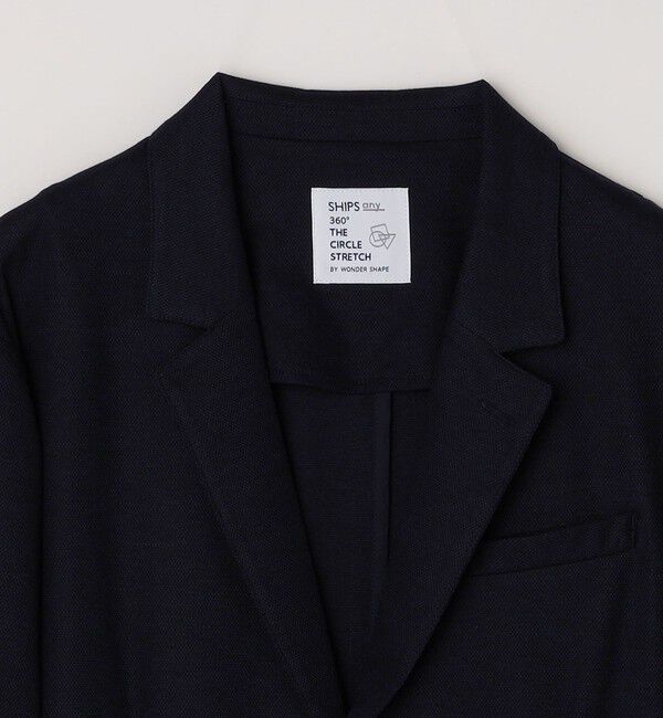 SHIPS any「SHIPS any: 360&deg; THE CIRCLE STRETCH ジャガード ジャージー ジャケット(セットアップ対応)◇」|テーラードジャケット|
