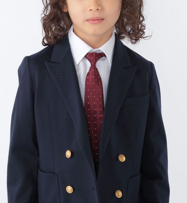 SHIPS KIDS「SHIPS KIDS:セレモニー ドット柄 結びネクタイ」|ネクタイ・蝶ネクタイ|