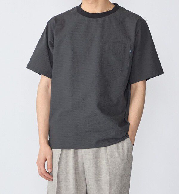 SHIPS「SHIPS:〈MADE IN JAPAN〉空羽 サッカー Tシャツ」|Tシャツ・カットソー|ダークグレー