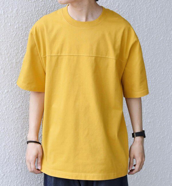 SHIPS any「SHIPS any:〈接触冷感/吸水速乾/UVカット/遮熱〉Raylock フットボール Tシャツ◆」|Tシャツ・カットソー|