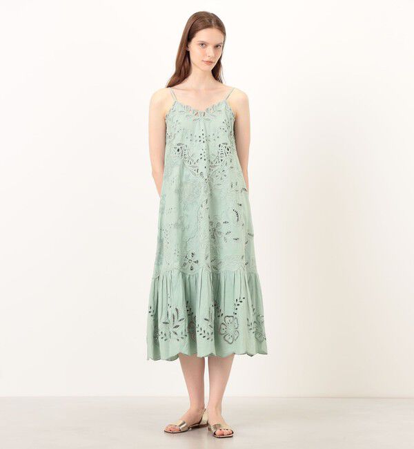 TOMORROWLAND BUYING WEAR「SEA NEW YORK IYLA SOUTACHE SLIP DRESS カットワークレース キャミソールドレス」|ワンピース|