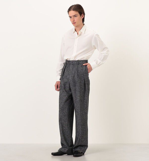 TOMORROWLAND BUYING WEAR「BERNARD ZINS VANEAU ウールホームスパン 2プリーツトラウザーズ」|スラックス|