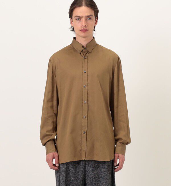 TOMORROWLAND BUYING WEAR「ERRICO FORMICOLA セルロースコットン タブカラーロングスリーブシャツ」|シャツ・ブラウス|