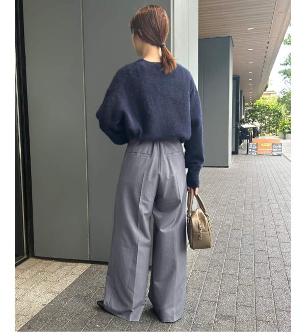 SLOBE IENA「《WEBのみ4サイズ展開/追加》TRワイドトラウザー」|スラックス|