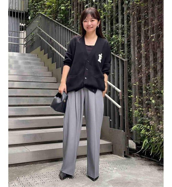SLOBE IENA「《WEBのみ4サイズ展開/追加》TRワイドトラウザー」|スラックス|