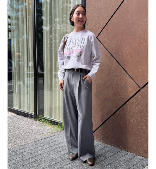 SLOBE IENA「《WEBのみ4サイズ展開/追加》TRワイドトラウザー」|スラックス|