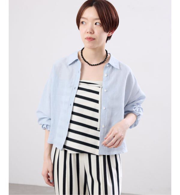 IENA「《新色/WEB限定/追加3》ラミーリヨセルショートシャツ」|シャツ・ブラウス|