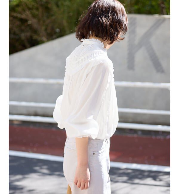 SLOBE IENA「《WEB限定》フリルピンタックブラウス」|シャツ・ブラウス|