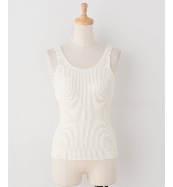 IENA LA BOUCLE「NICENICE MOMENT ナイスナイスモーメント TANK TOP SHELL NMN1-25S-021」|タンクトップ|ナチュラル