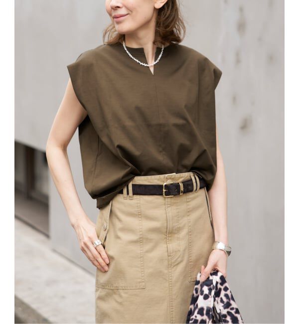 VERMEIL par iena「《予約》ヘンリーノースリーブ プルオーバー」|Tシャツ・カットソー|