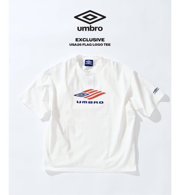 417 EDIFICE「UMBRO&times;417 USA26 FLAG LOGO TEE」|Tシャツ・カットソー|ホワイト