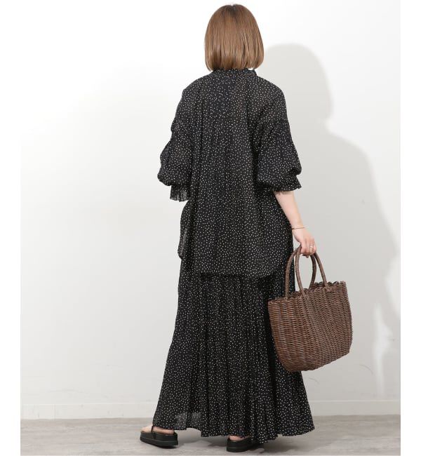 JOURNAL STANDARD relume「コットンボイルクリンクルタックフリルプルオーバー（ドット柄）」|シャツ・ブラウス|